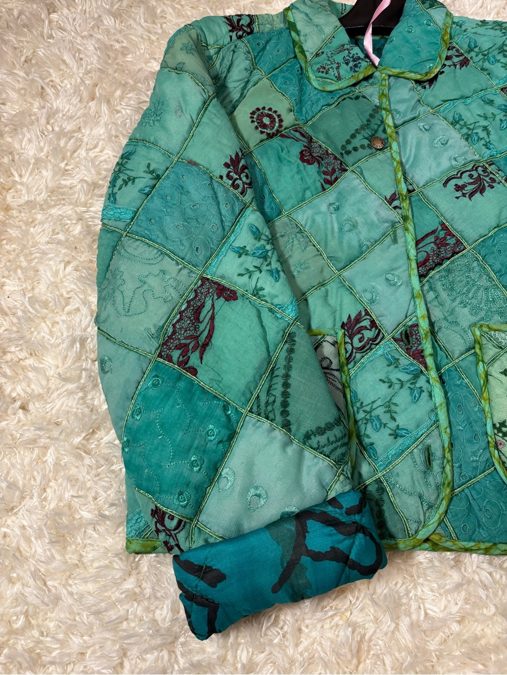 Creed Reversible Patchwork Jacket-EUC-Boho Cottagecore - Picture 6 of 10
